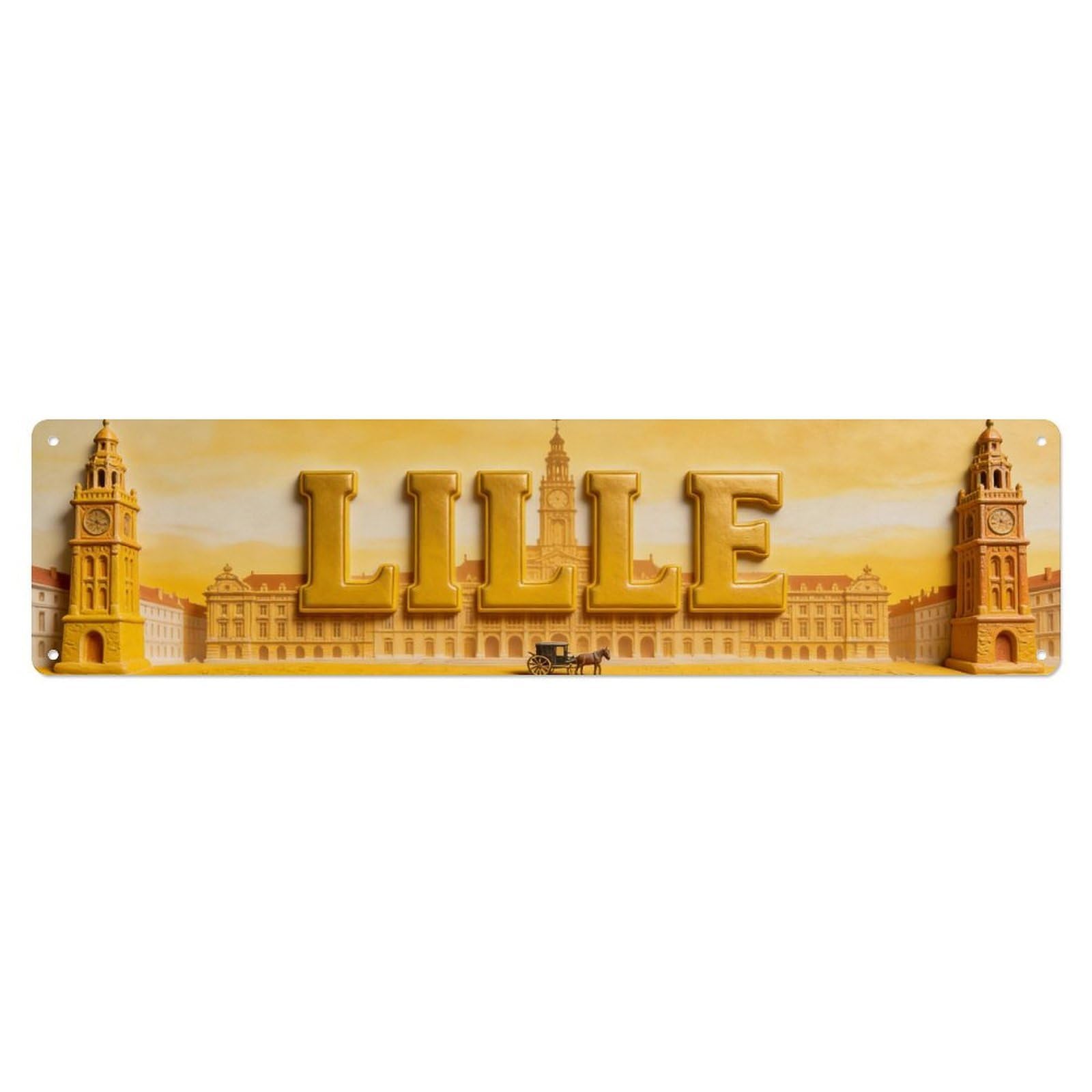 Metal Tin Sign Lille France Retro