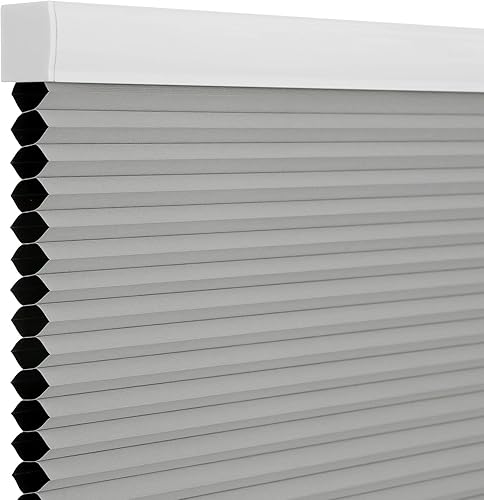 Persiana plegable Changshade sin cordón, con diseño de panal para habitación, cocina, habitación de los niños, cuarto de baño, diseño opaco,