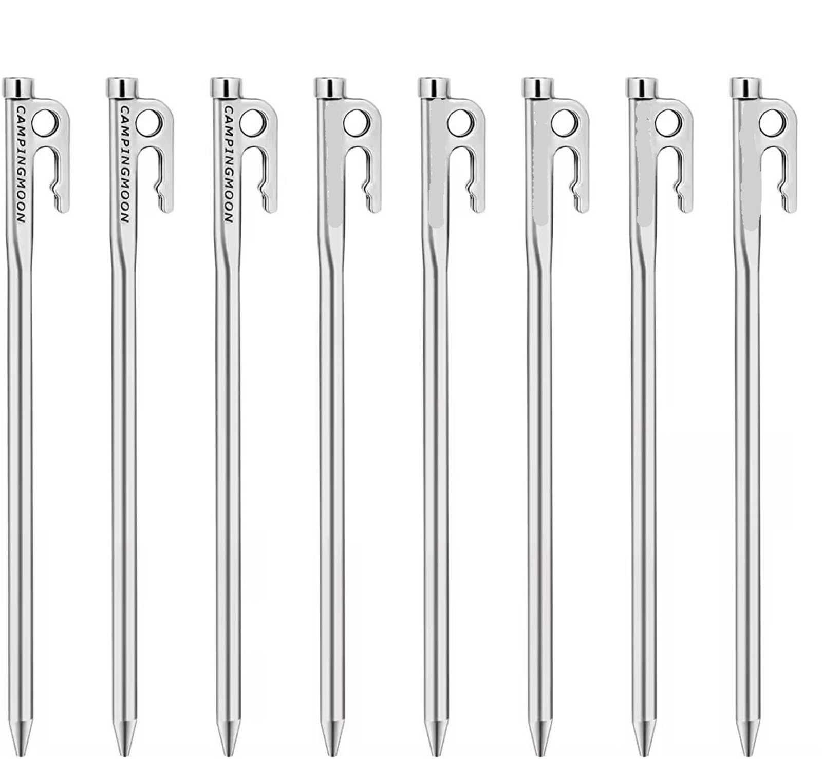 Piquets de Tente, Kits d'accessoires de Camping Haute résistance Clous Tente d'extérieur Piquets randonnée en Acier Inoxydable