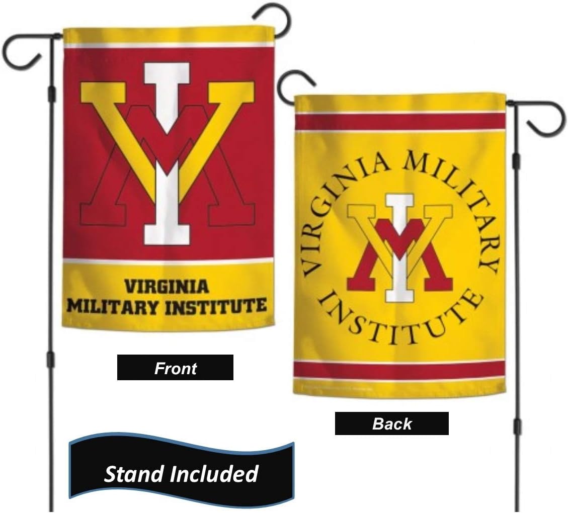 Virginia Military Institute Keydets Garden Flag Set With Stand, 12.5 x 18 inch College Flag With Three Piece Steel Yard Flag Stand, Licensed by Wincraft