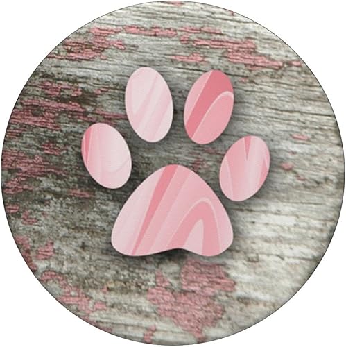 Miniatura 3 de Soporte para teléfono celular con diseño de huellas de huellas de huellas de color rosa  PopSockets Grip y soporte para teléfonos y tabletas