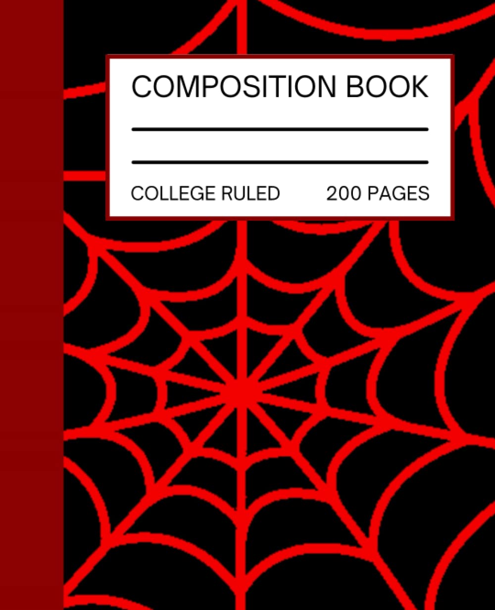 Spiderweb Composition Notebook College Ruled: Spiderweb Composition book, 7.5"x9.25" 200 College Ruled Pages, Notebook Spiderweb