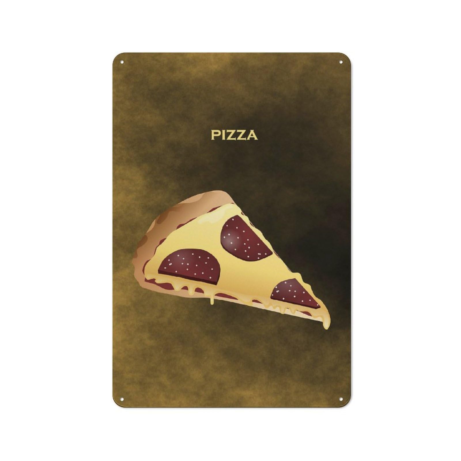 Junmoney Slice Of Pizza Vintage Tin Sign 30X20cm For Home Bar Wall, For Collectors Of Vintage Metal Wall Decor