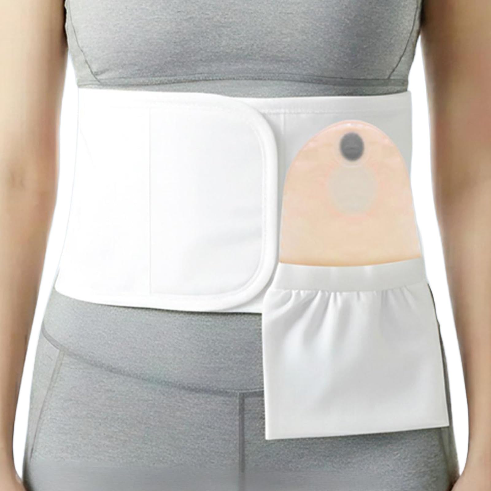 Regulowane Pasy Stomijne, Pas Podtrzymujący Stomię Z Ukrytą Kieszenią, Otwór 8 Cm, Pas Brzuszny Do Kolostomii/Jelita Krętego/Urostomu, Po Operacji(Large)