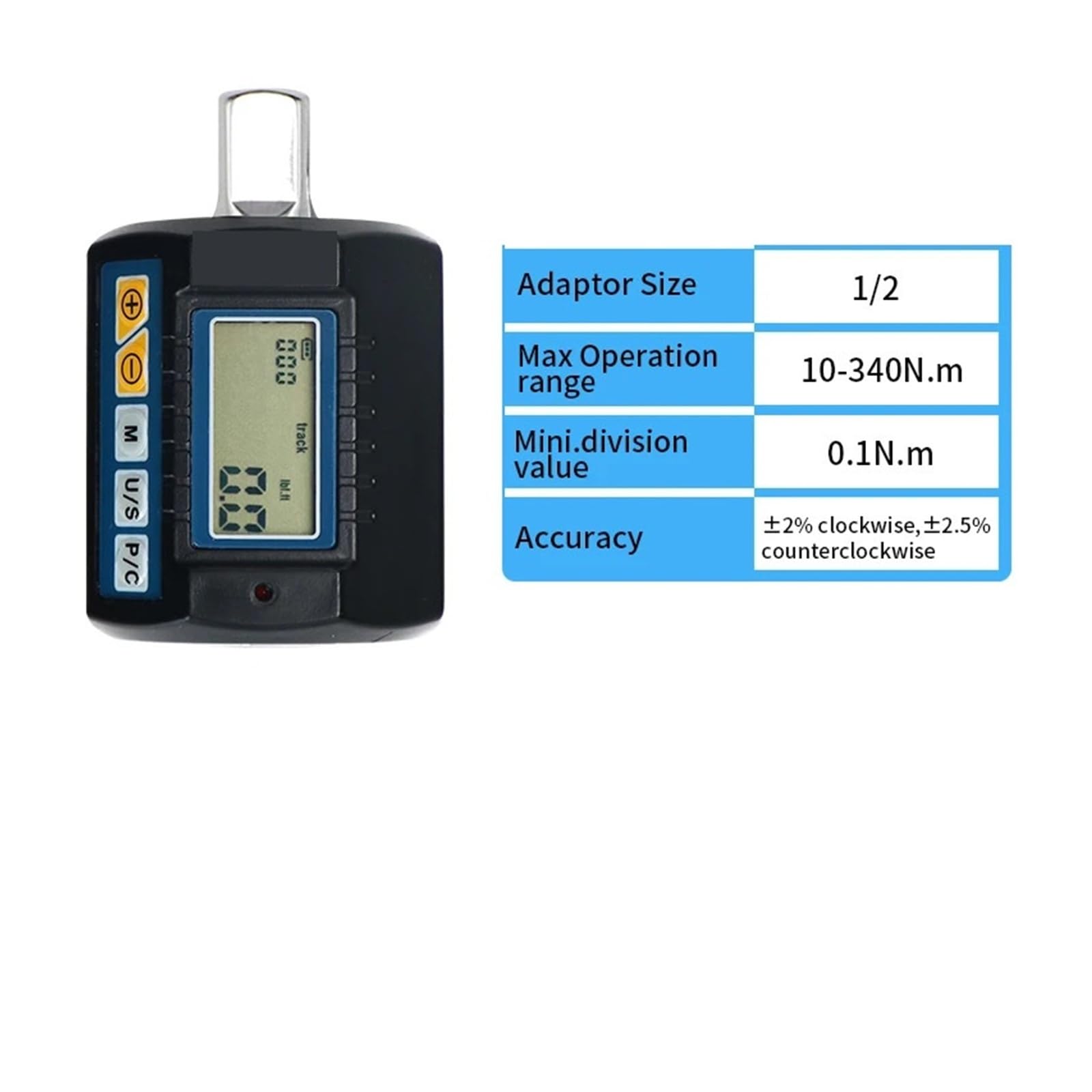 Drehmomentschlüssel, Digitaler Drehmomentadapter, inklusive Adapter for 3/8" und 1/4" elektronische Drehmomentschlüsselsätze
