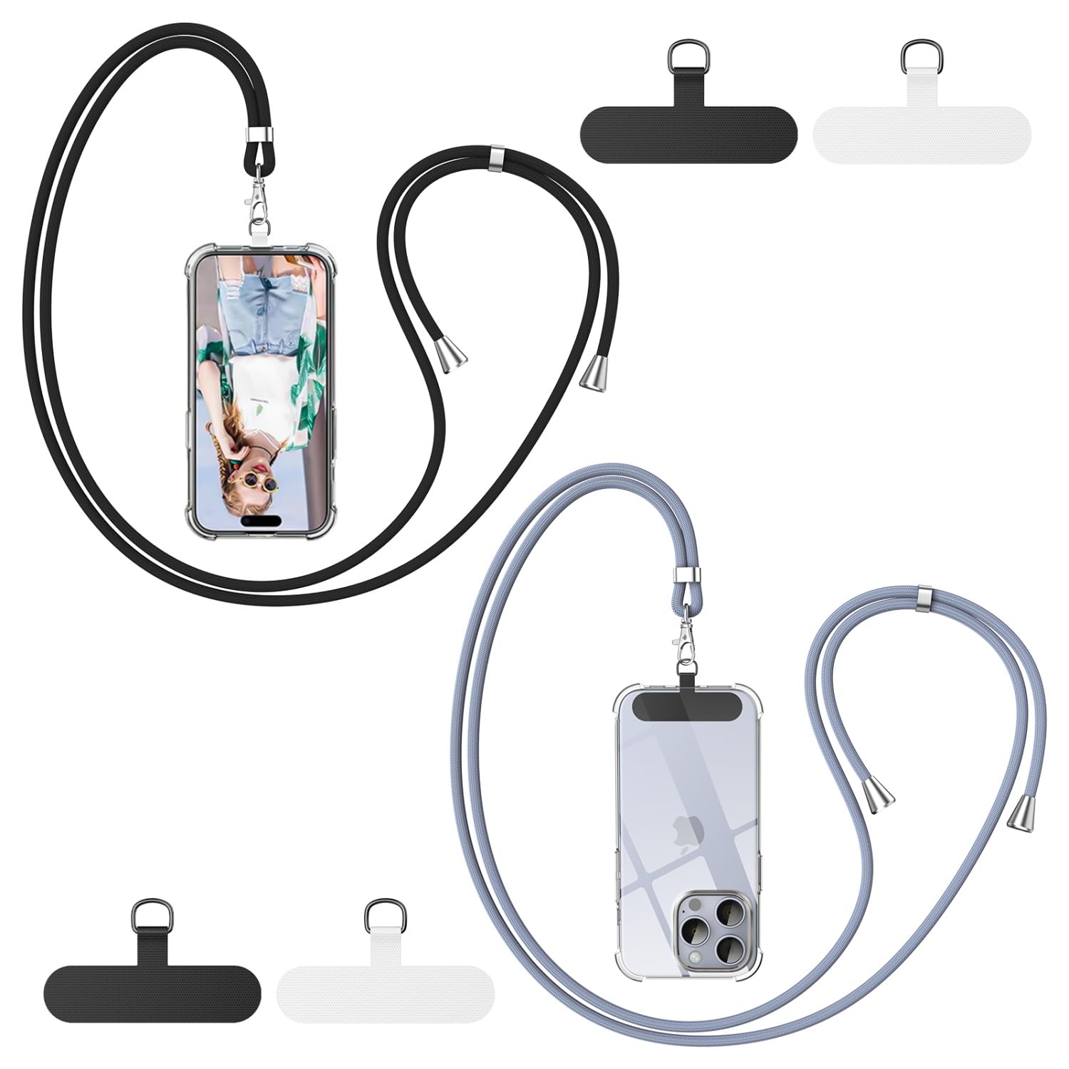 caslord Handyband Universal, Handy Lanyard mit Universelles Patch, Handyband mit Hülle kombinierbar, Einstellbar und Abnehmbar
