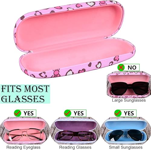 Miniatura 4 de Cute Stylish Hard Shell Eyeglasses Cases Protective Case Storage Box With Glasses Cloth Eyeglass Strap for Girl Teen