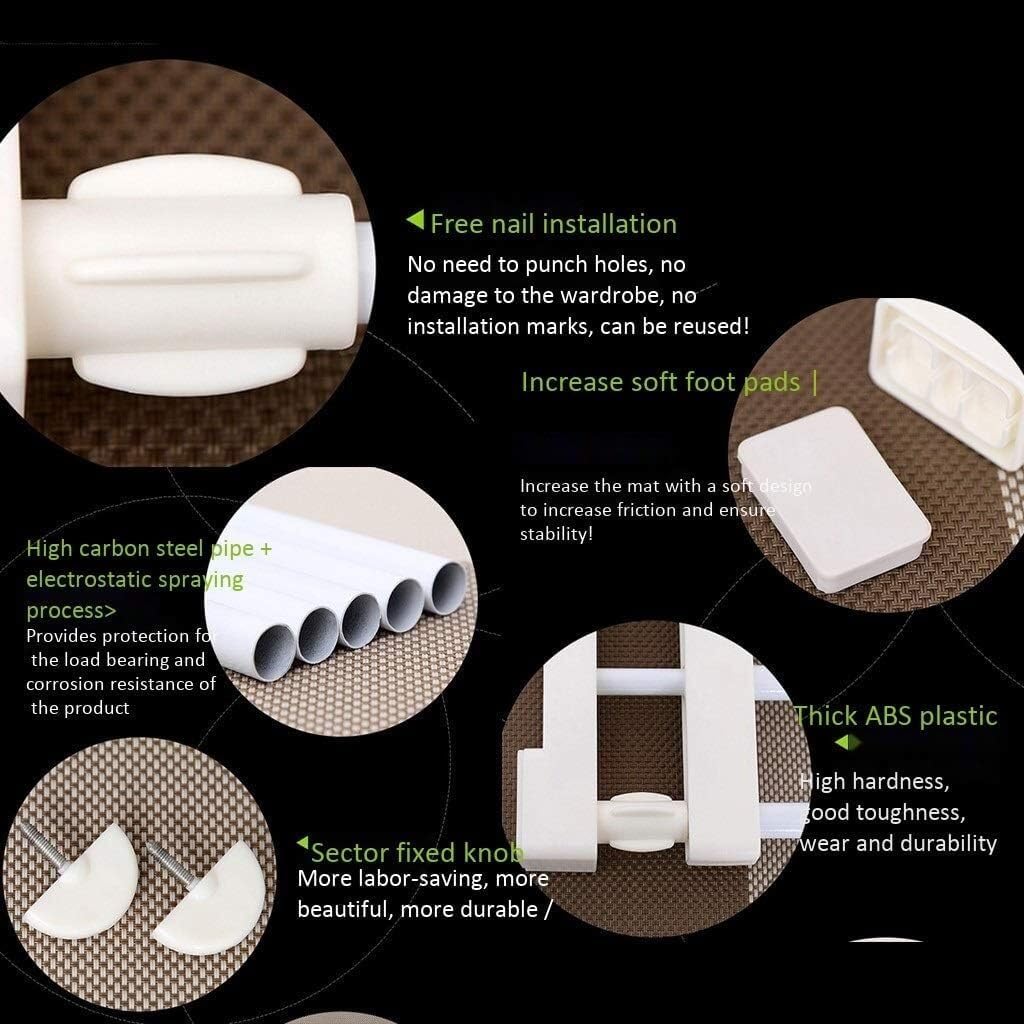 Indoor Fence Retractable Pet Gate with Railings, Suitable for Small to Medium-Sized Staircases Adjustable Safety gate