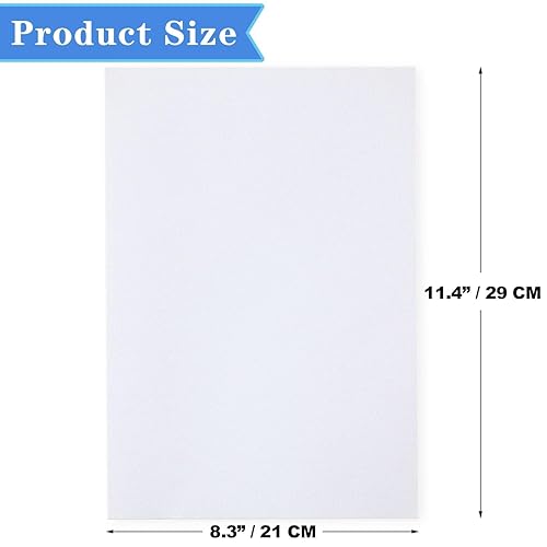 Miniatura 3 de BILLIOTEAM 22 hojas de cinta adhesiva blanca de doble cara tamaño A4 de 8.27 x 11.42 pulgadas, fuerte y pegajosa, ideal para manualidades, álbumes