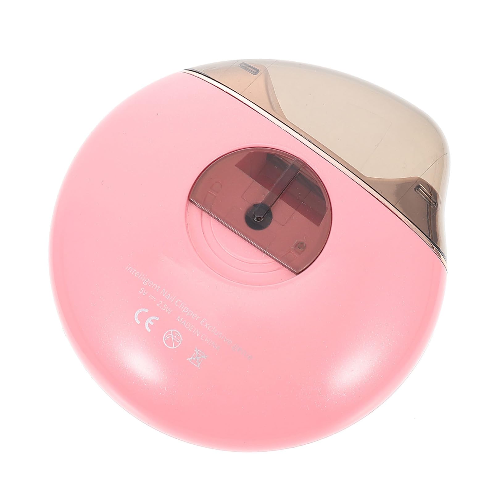 Cortaúñas Eléctrico Rosa de Plástico, 1 Juego con Cable USB | Cepillo Incluido, Cabezales de Recambio, Diseño Portátil y Ligero, para Niños y Hombres Mayores