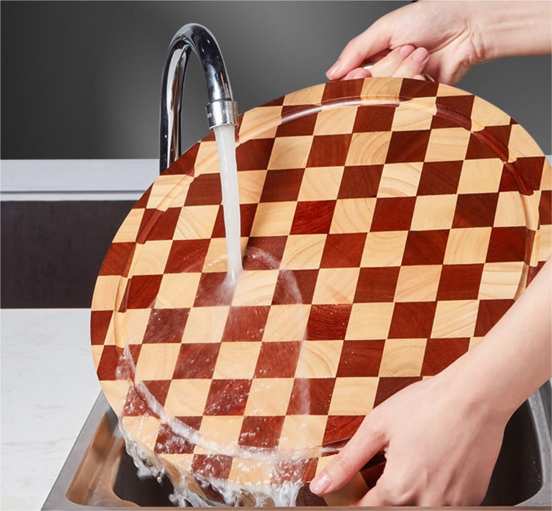 Desek do Krojenia Deska do Krojenia Deska Do Krojenia Niestandardowy Drewniany Blok Do Krojenia Spersonalizowany Prezent Na Rocznicę Parapetówki Deski do Krojenia Kuchnia(33 * 33 * 3.5cm)