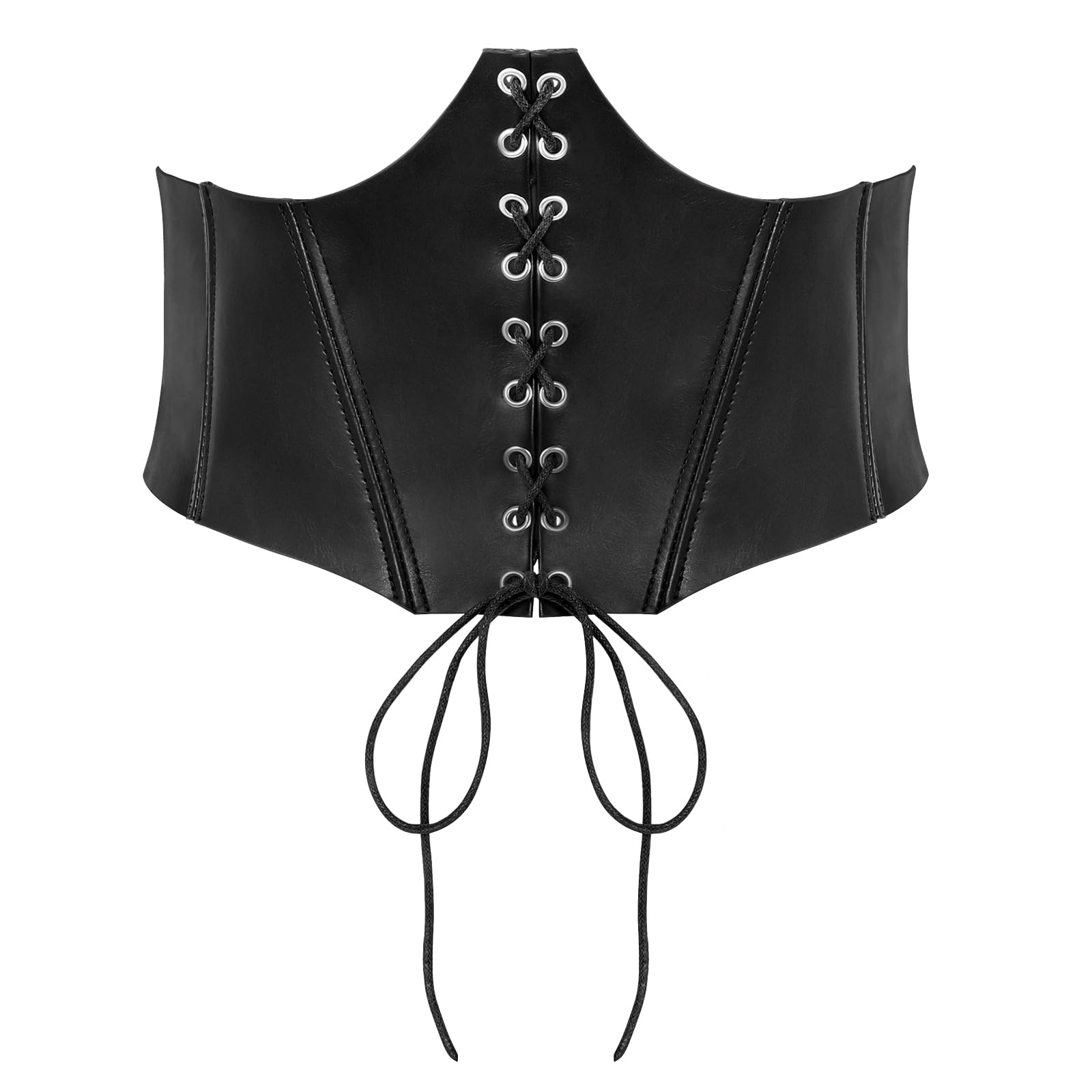 SUOSDEY Lace-up Cinch Bustiers Corset Belt for Women Elastic Tie Waspie Wide Costume Waist Belt for Renaissance Halloween