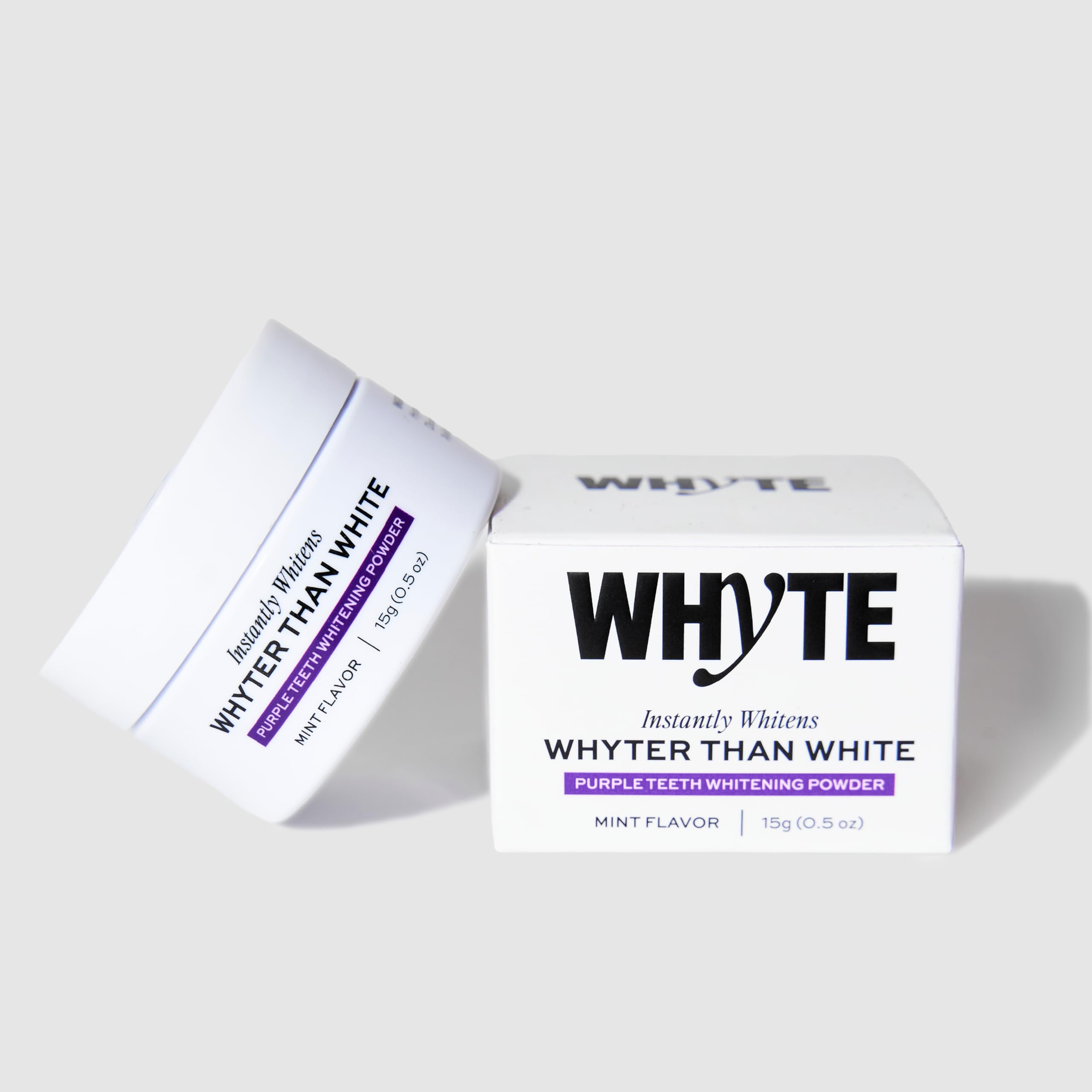 Whyte Professional Purple Teeth Whitening Powder for Sensitive Teeth - Mint Flavor - Remineralizing Hydroxyapatite Tooth Whitener Powder