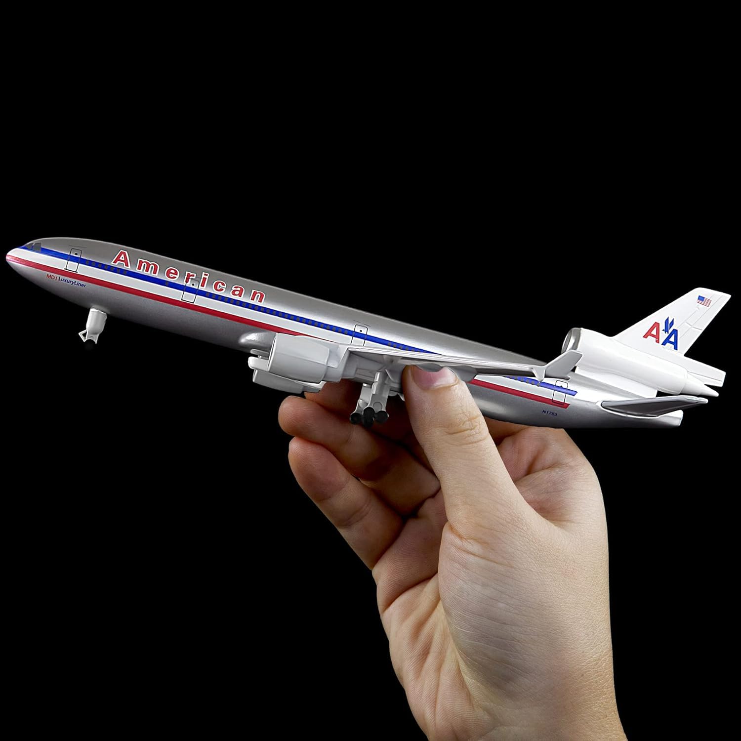 HANGOU 1/300 MD-American Model Alloy Model for Collection and Display, White, 5 inches - Image 4