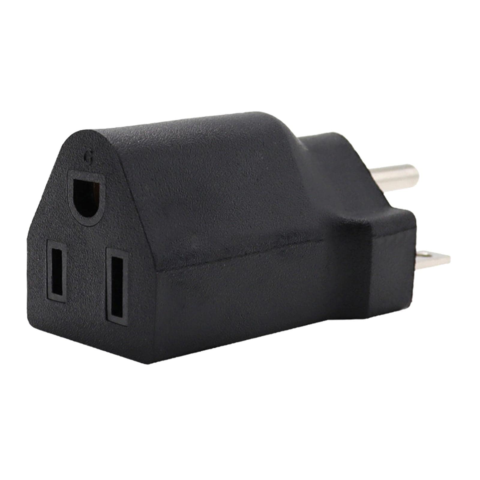 portable 110-120v to 220-240v plug adapter black 6-15r to 5-15r