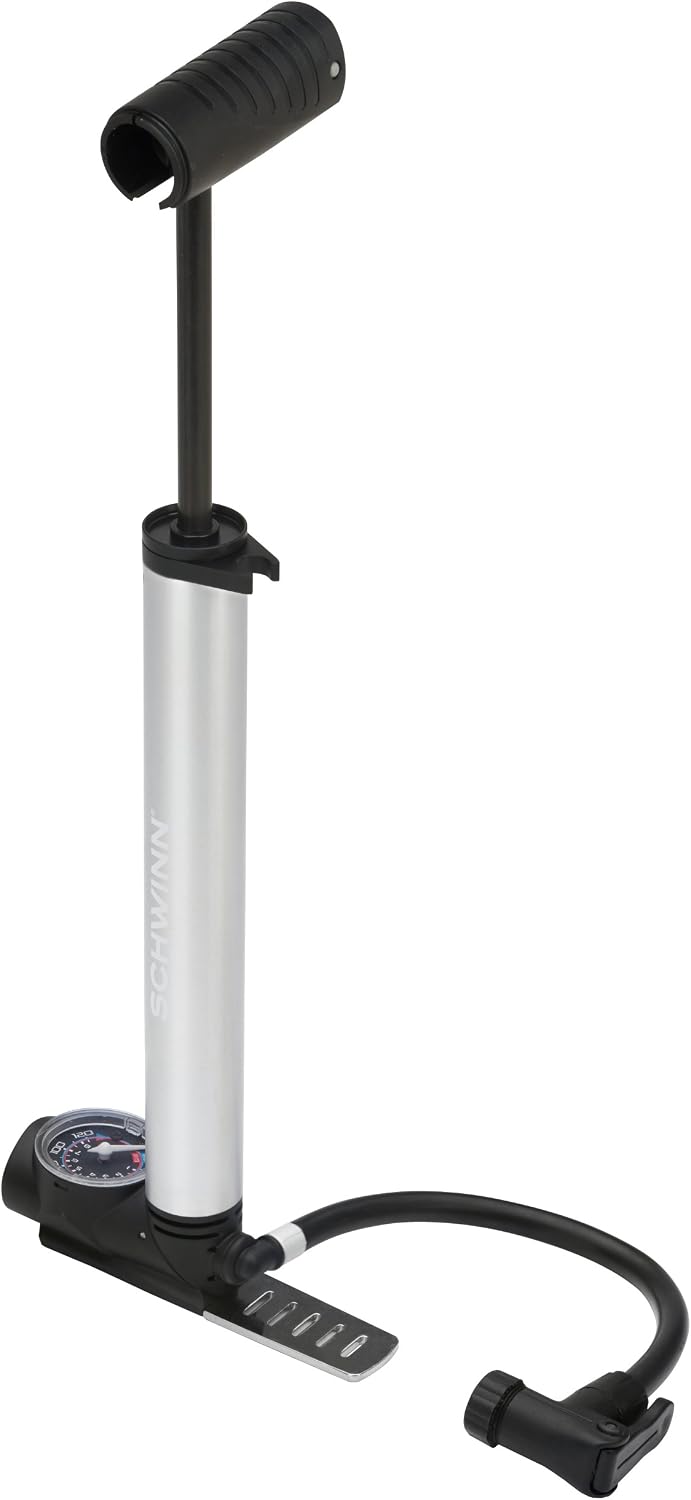 Schwinn Mini Bike Frame to Floor Bicycle Pump with Gauge