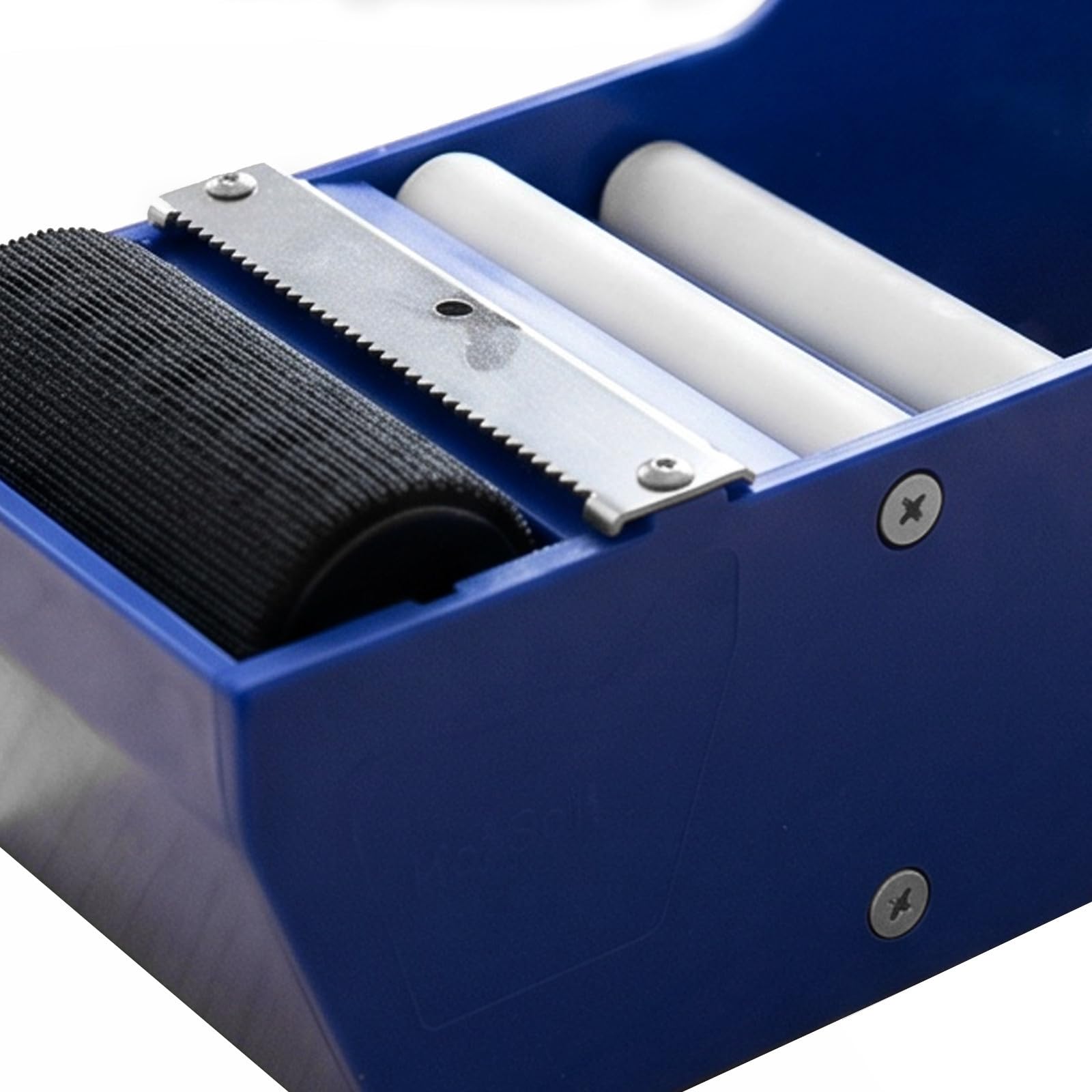 Dispenser per Nastro Adesivo da Imballaggio in Plastica Blu, Leggero Capacità di Larghezza Regolabile, per Postazioni di Imballaggio e Uso Domestico