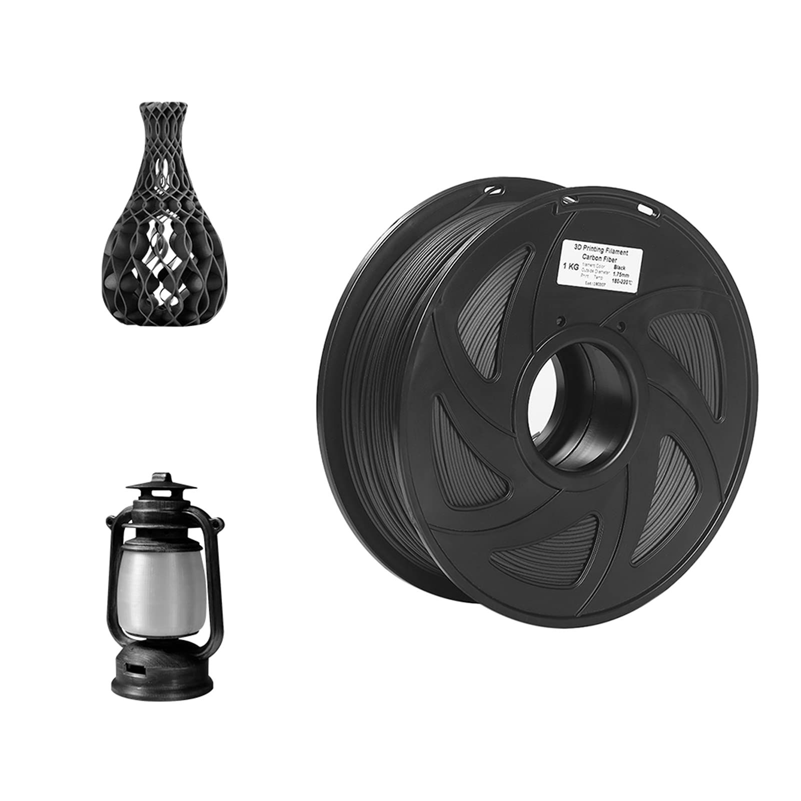 Domary Filament D'imprimante 3D en Fibre de Carbone PLA 1,75 Mm, Matériau Solide et pour les Amateurs D' 3D, Bobine de 1 Kg