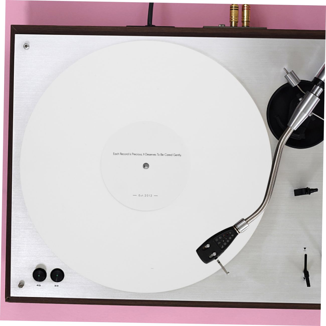 Acryl Plattenspielermatte 12 Zoll für Vinylplatten, Weiß