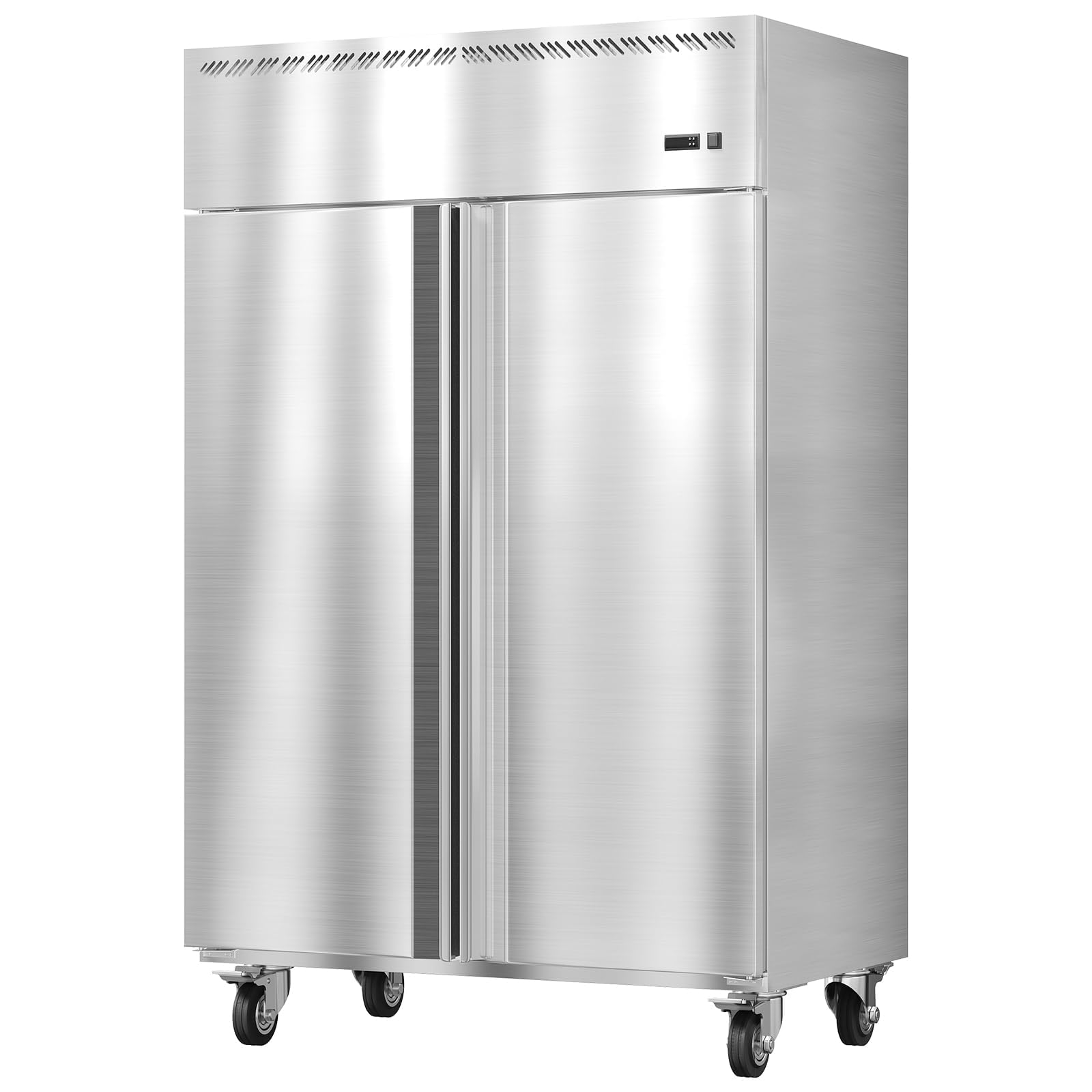 48" Commercial Refrigerator Freezer Combo, 36 Cu.Ft Upright Freezer, Stainless Steel Beverage Cooler, 2-Door Commercial Refrigerator Freezer, Fan Cooling, Auto Defrost, 6 Shelves For Restaurant Shop on Fridge.com - View 1
