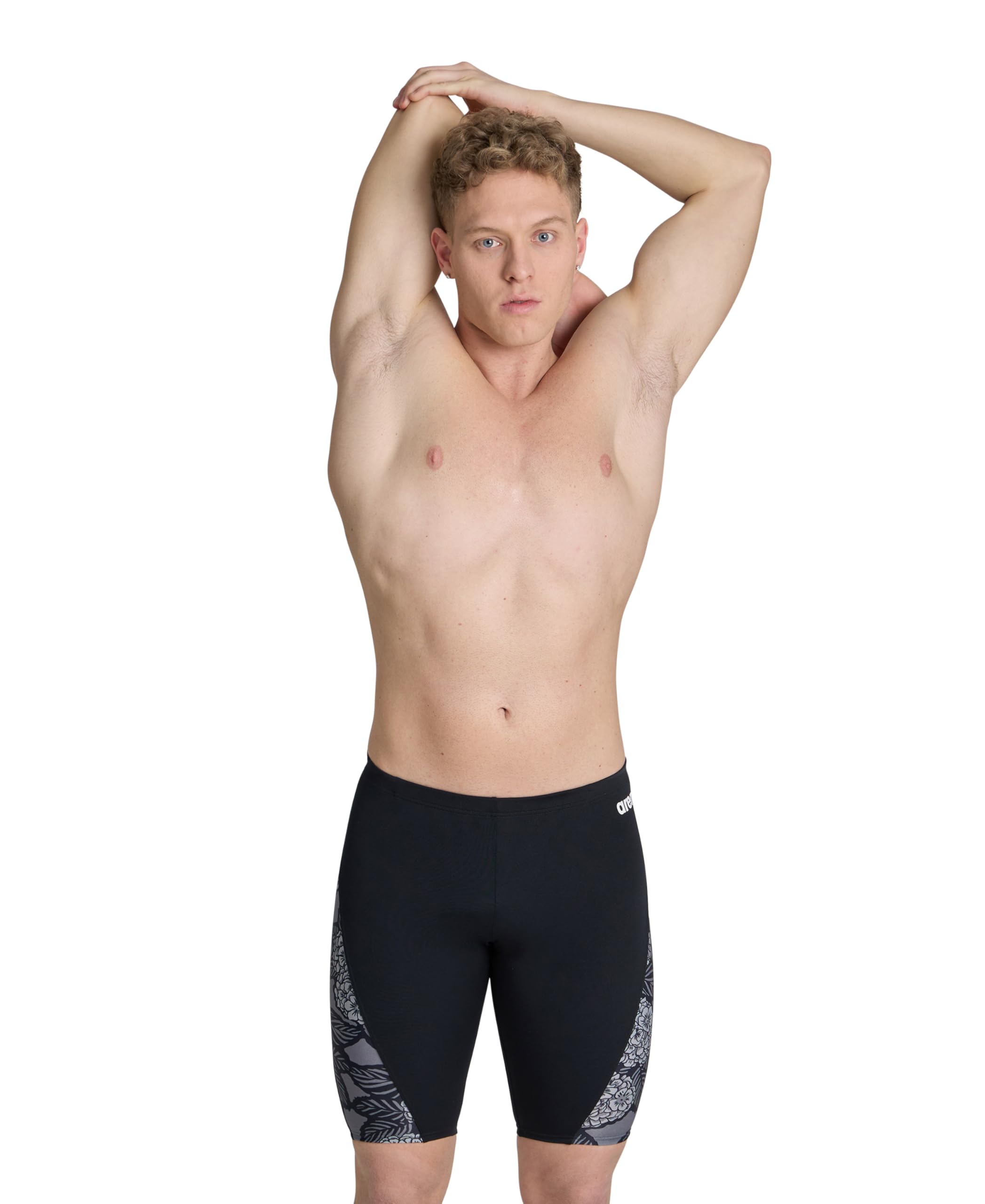 Arena Men's Standard Performance Hydrangea Bouquet Swim Jammer Athletic Swimwear Bathing Suit