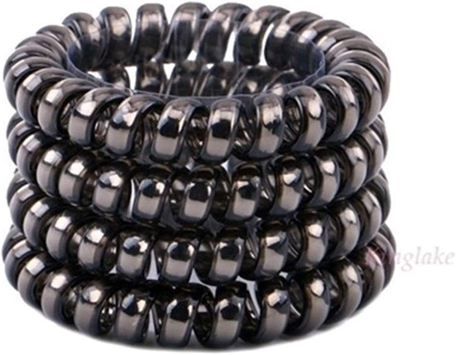 Haarspangen Haarschmuck Haargummis Haarbänder, 5er-Pack Frauen Gummiseil Elastische Haarbänder Spiralform Krawatten Kopfbedeckung Telefonkabel Linie Stirnband Schön (Color : S002) ( Color : S003 )