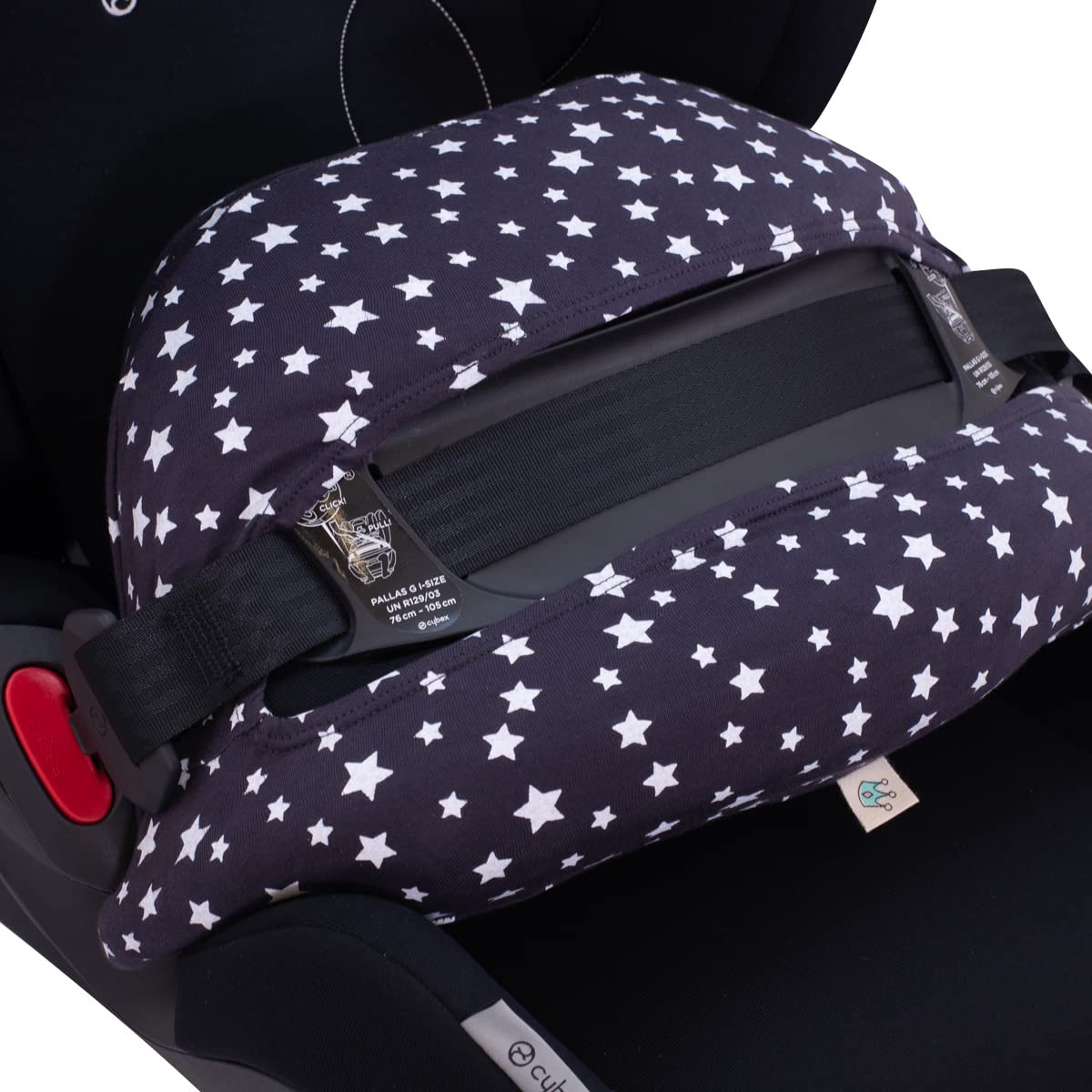 JYOKO KIDS Rivestimento per accessorio di seggiolino auto in cotone Compatibile con Cybex Pallas G I-SIZE (accessorio per le maglie G, WINTER SKY