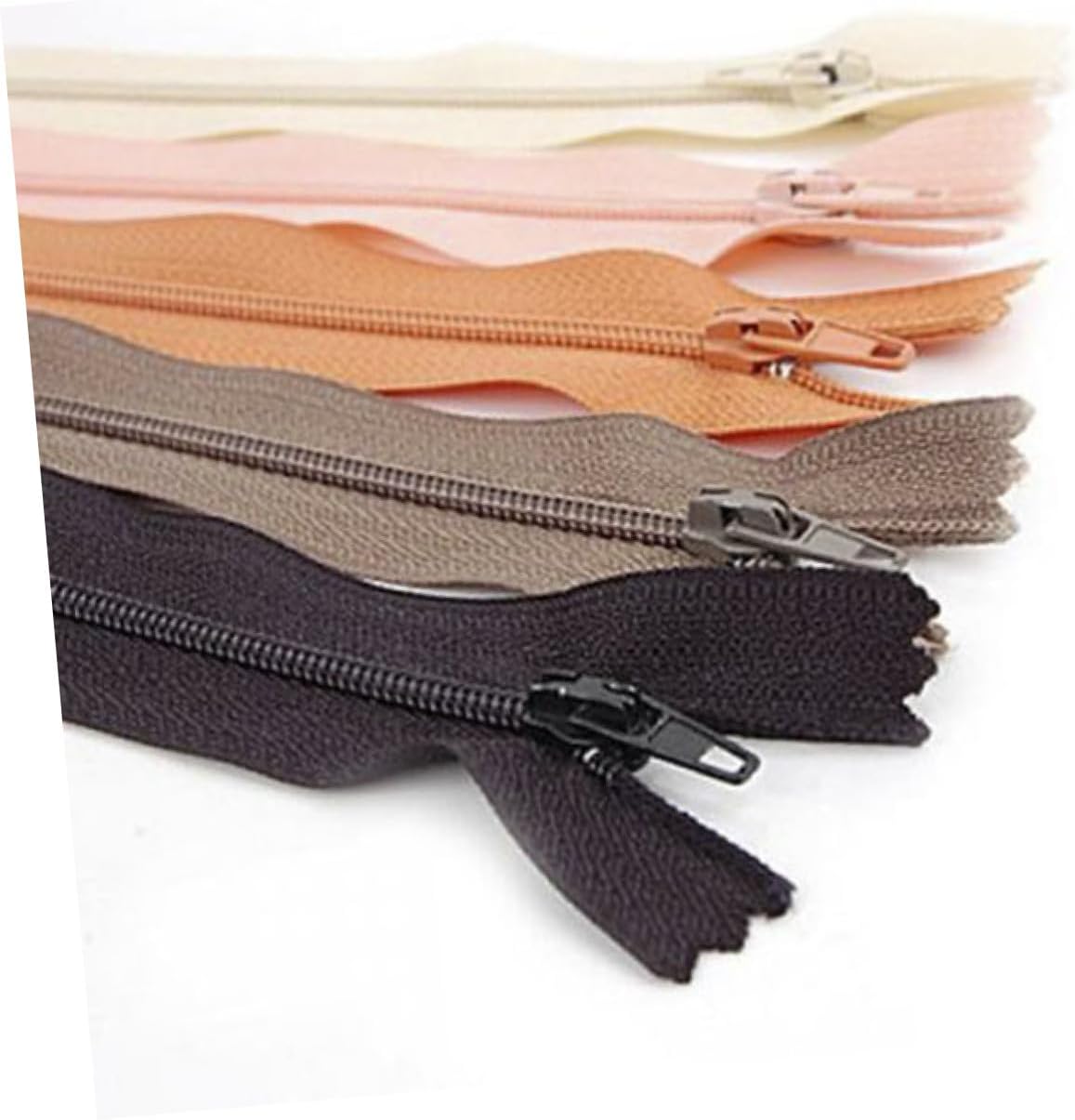 Operitacx 150pcs Bulk Zipper Chain Random Nylon Zippers for Sewing Tarp Great for DIY