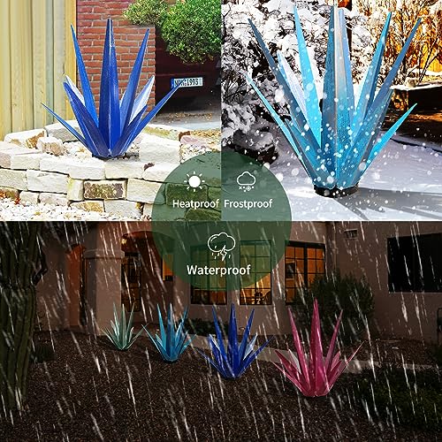 image for KODIBO Large Tequila Rustic Sculpture, Rustic Metal Agave Plants for O