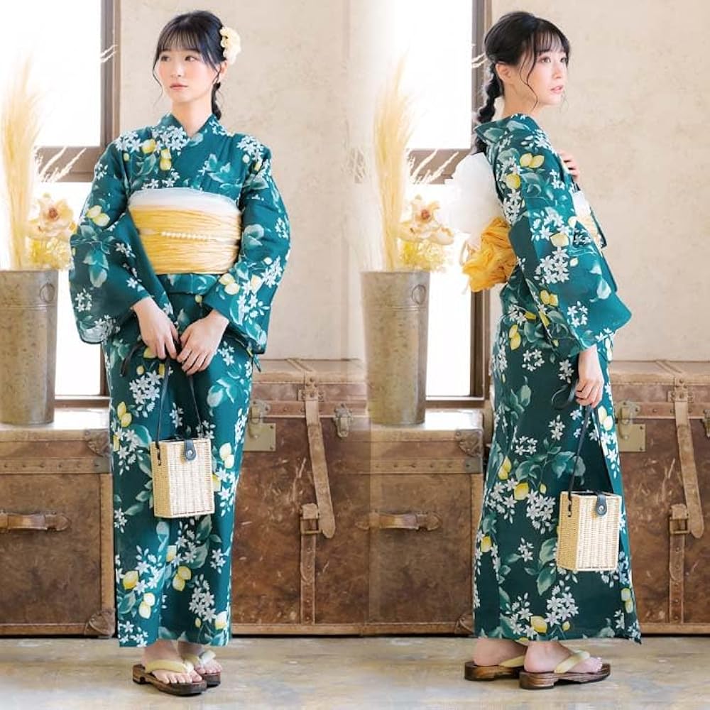 【美品】Q-pot. 浴衣・帯・下駄 3点セット ミツバチ レモン Q-pot. 浴衣・帯・下駄 3点セット ミツバチ レモン