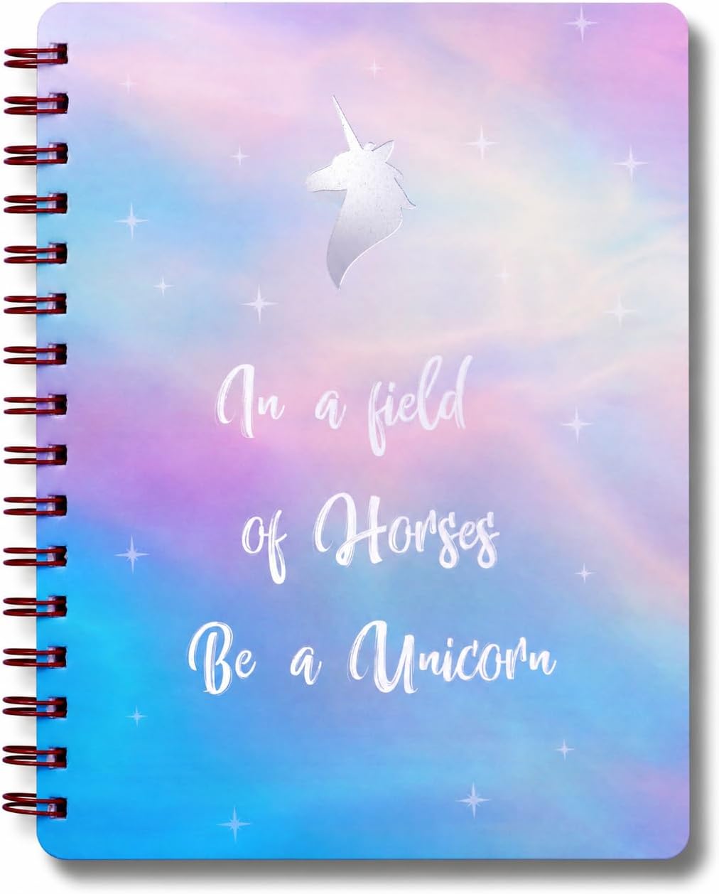 B5 Hardbound Spiral Notebook Diary | 160 Undated Ruled Pages | 80 gsm Acid Free Paper | Open Flat To Write Comfortably (Unicorn)