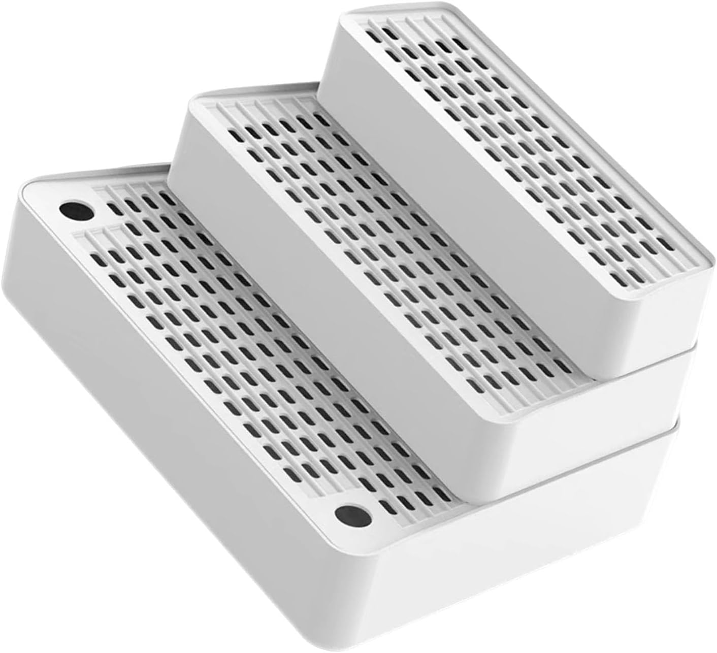 Ramp for Automatic Cat Footboard Removable with Non Slip Feet Waterproof Cat Litter Stair 3 Steps for Small Cats, Light Gray