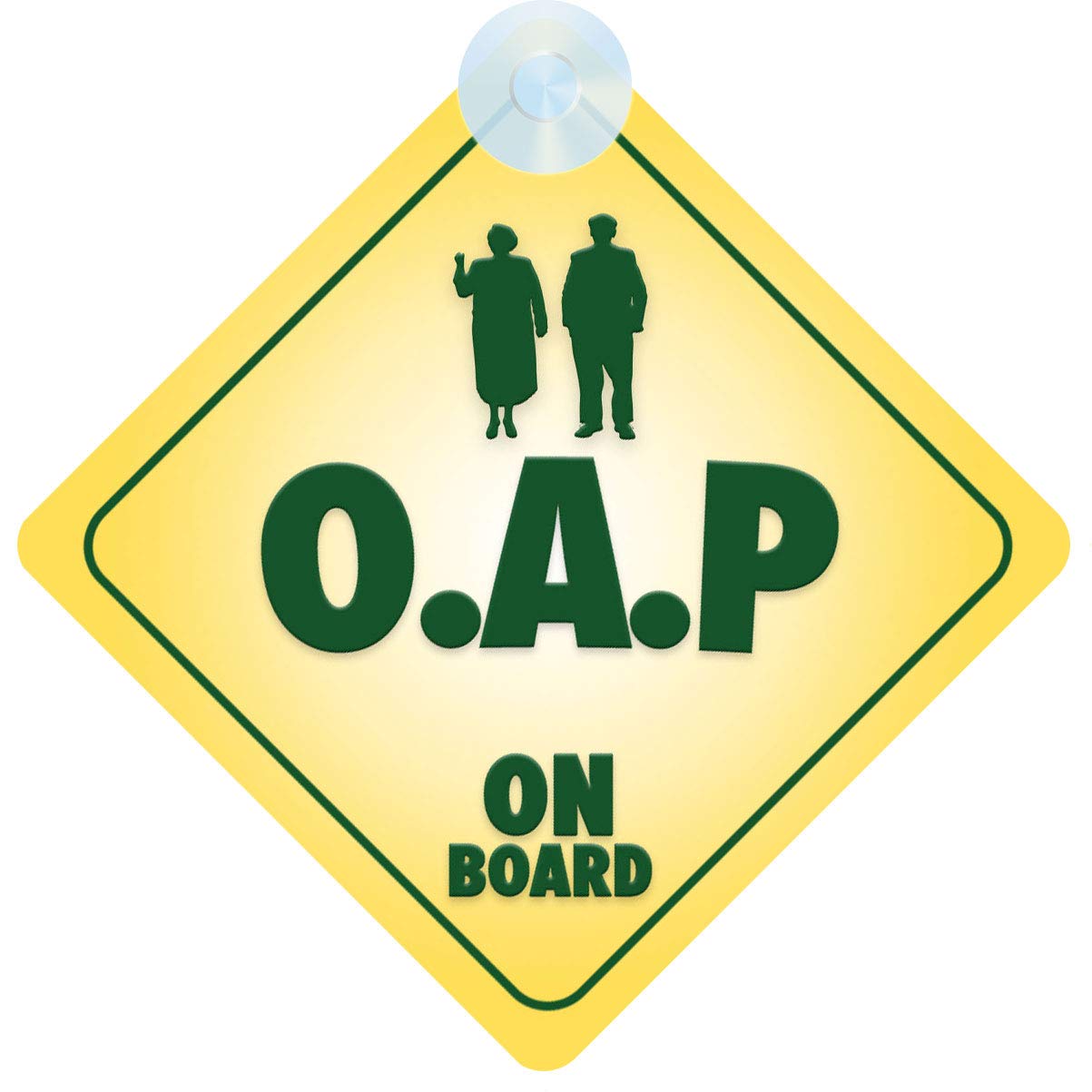 mybabyonboard UK Oap on Board Car Sign Funny Retirement Gift Non Personalised Character Theme