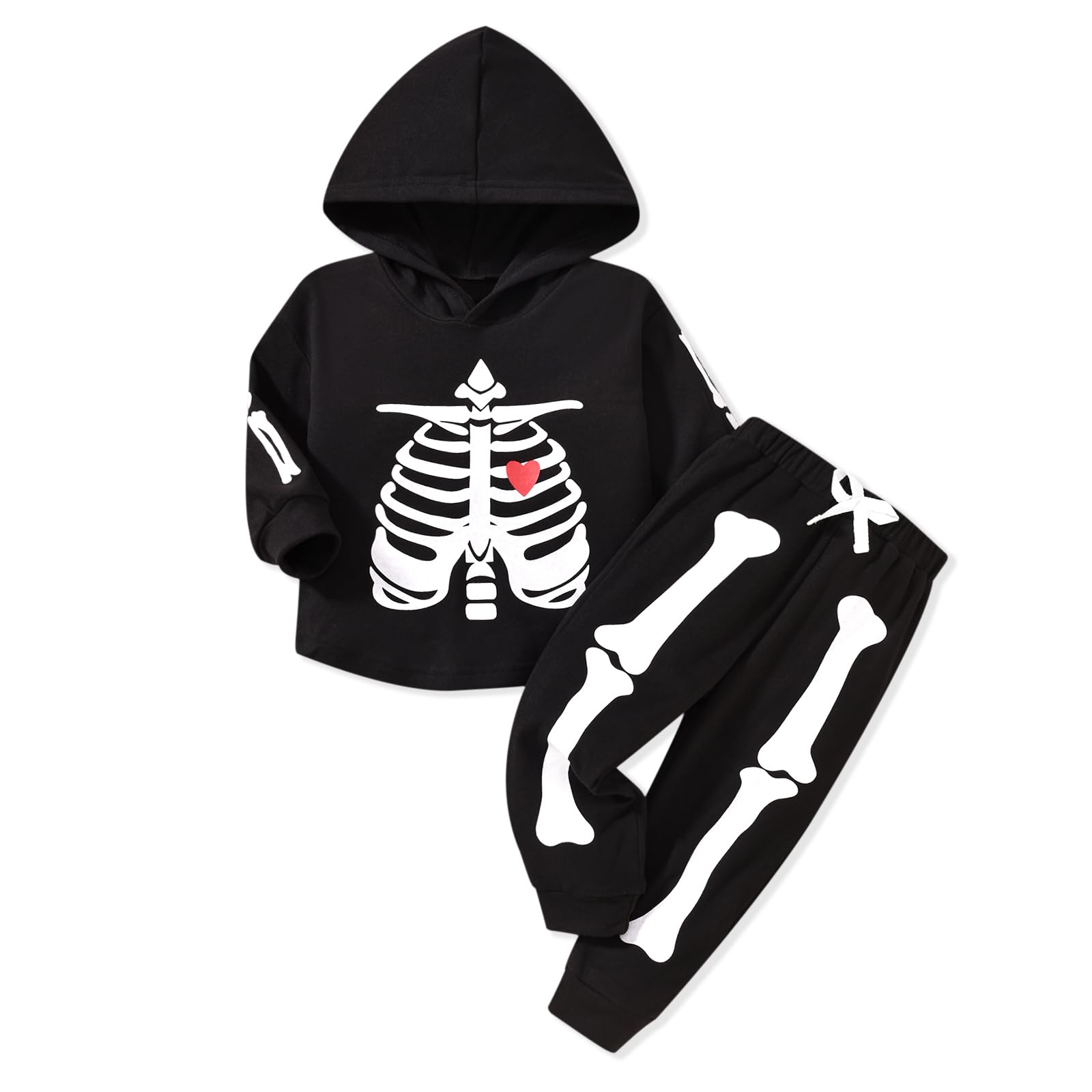HINTINA Toddler Little Boy Plaid Sweatsuit Outfits Long Sleeve Hooded Sweatshirt Hoodie Fall Winter Clothes Clothing Set