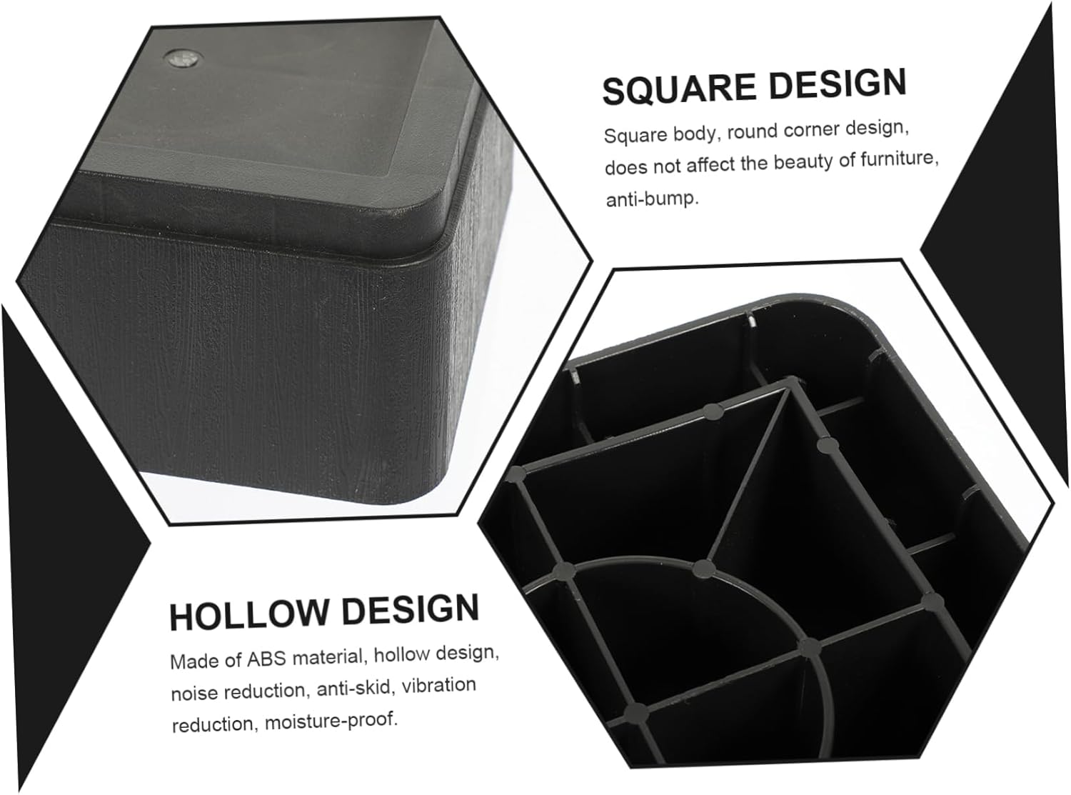 Alipis 4pcs Bed Pad Risers Elevator Pads for Full Bed Frame Couch Sofa Furniture Elevator Non-Slip Rubber Base for