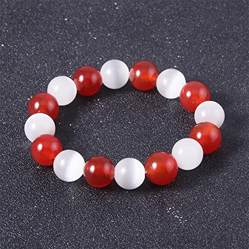 Anime Bracelet White Red Crystal Beads Bangle Bracelets Men Women Jewelry Daily Costume Cosplay Merch Prop Gift4