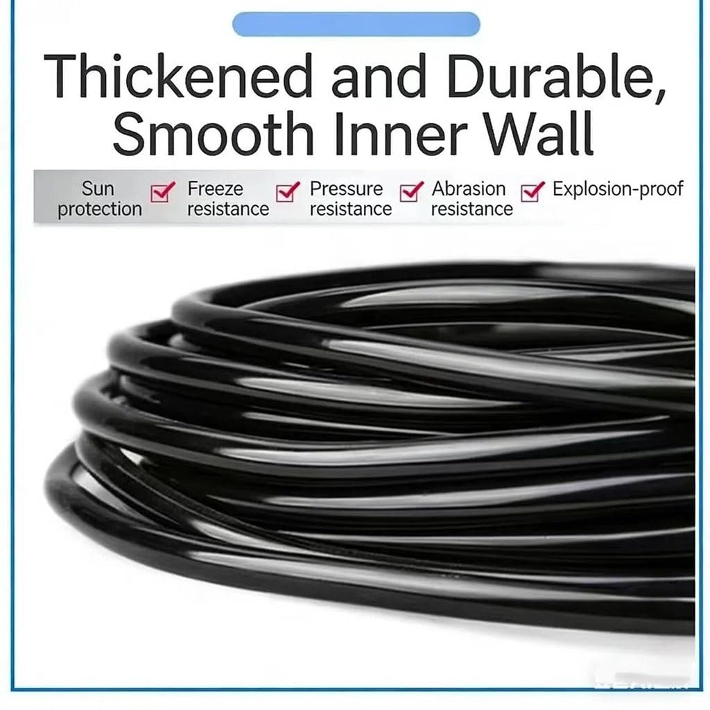 Kit di Tubi for Irrigazione A Microgoccia Gocciolatori Regolabili 1-50M Irrigazione del Giardino | Materiale PE flessibile, diametro esterno 1/4" e 3/8", resistente ai raggi UV.(3/8,10 Meter)