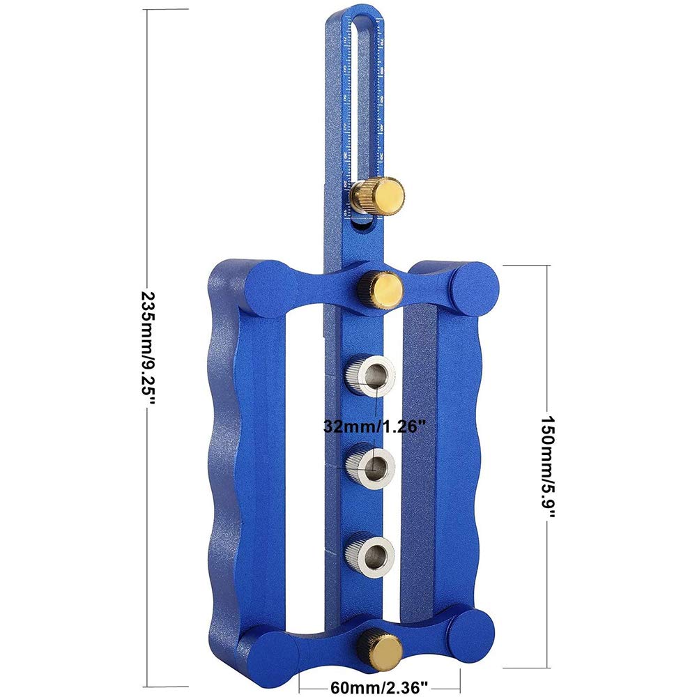 CDIYTOOL Set di tasselli autocentranti, 6/8/10 mm, guida per la perforazione del legno, posizionatore per la lavorazione del legno, strumento di localizzazione per tasselli in legno, strumenti per