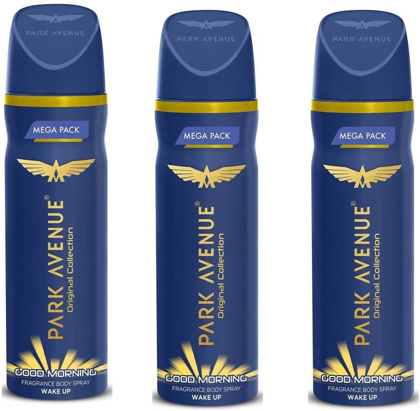 PARK AVENUE Mega Cool Blue Deodorant Spray - For Men (220 ml, Pack of 3)