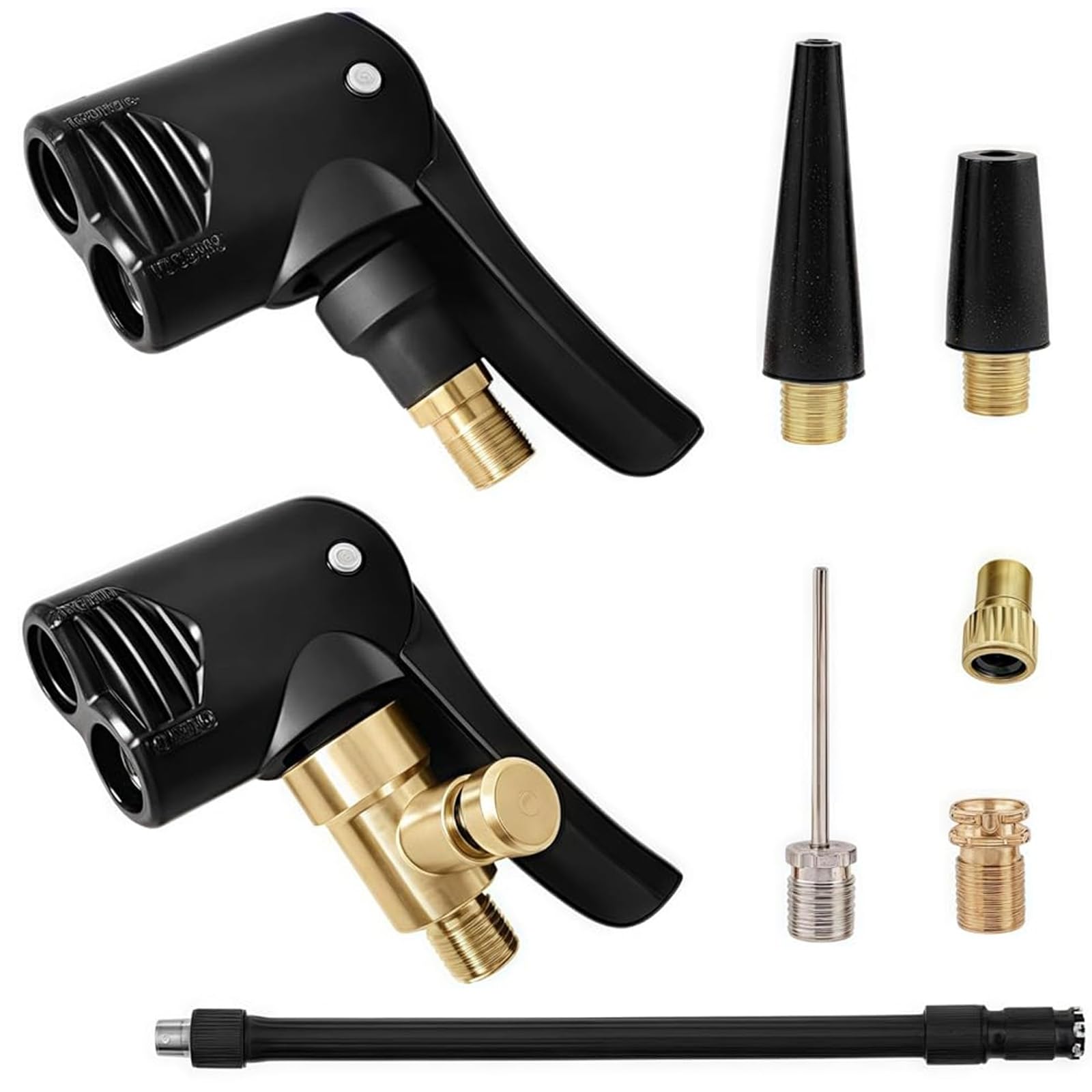 ANBOO 8 sztuk Adapter do wentyla francuskiego Wentyl samochodowy na wentyl francuski, Złącze do pompy do opon Złącze do pompy do szyn, Przedłużka do wentyla Zestaw wentyli, Akcesoria do napełniania
