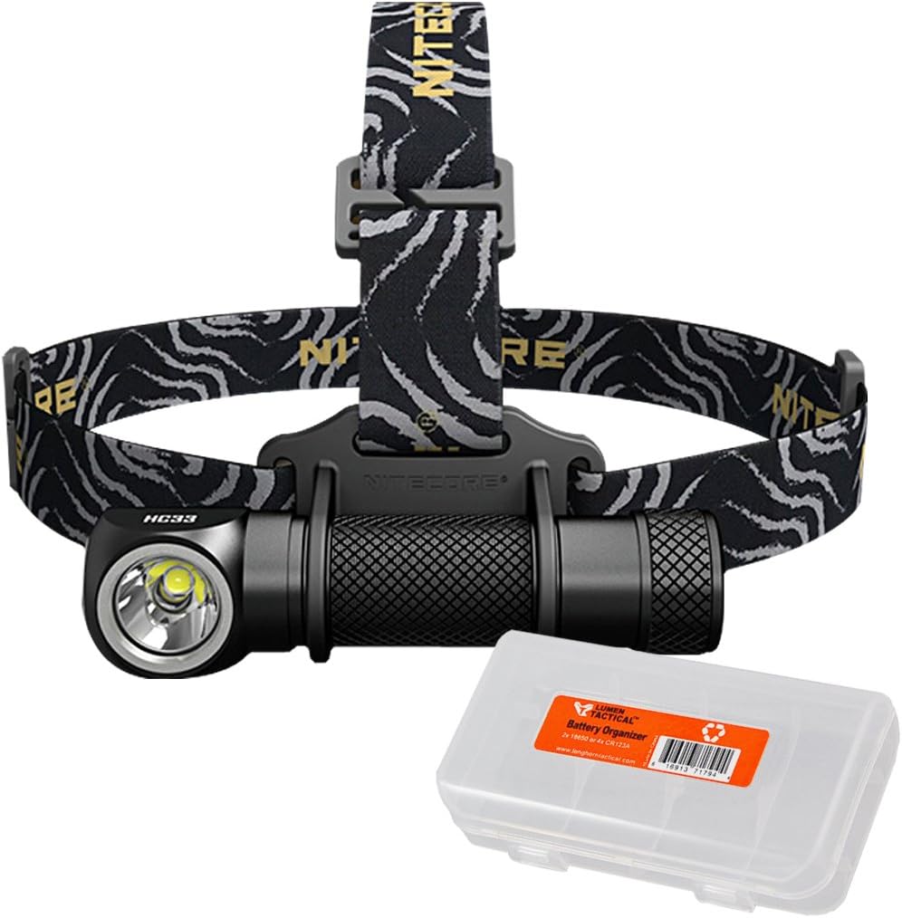 HC33 1800 Lumen High Performance Versatile L-Shaped Headlamp with LumenTac Organizer