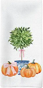 Pumpkin decorative hand towels, chinoiserie blue & white