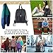 BeeGreen Black Drawstring Backpack Bag Large Gym Sports String Bags with Inside Pouch Waterproof Cinch Bag Sackpack