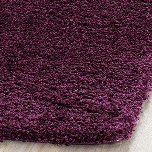 Image of CD Carpet Anti Slip Shaggy Fluffy Fur Rugs and Carpet for Living Room Bedroom Kids Room Plain Circle Carpets for Home with 2 Inch Thickness (Color Royal Brinjal Size 10x10 Feet Round)