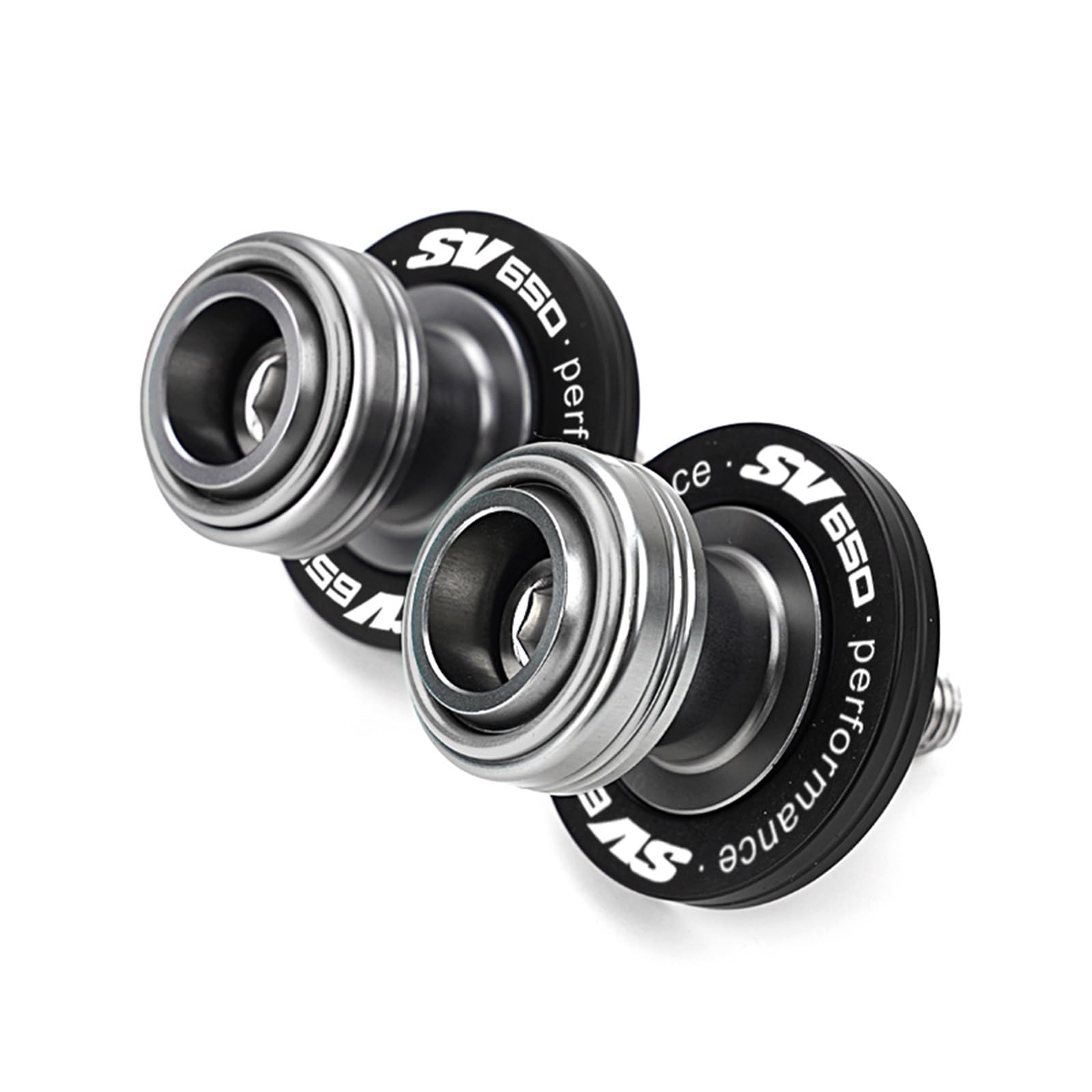 Motorcycle Rear Stand Swing Arm Spool Sliders for Suz@&uki SV650S S650X 1999-2026 M8 Swingarm Spools Slider Stand Screws&Tire Valve Caps(B-Titanium)