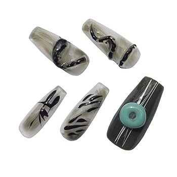 オリジナルデザイン 手作り 大人 マニキュア 立体彫刻蛇 つけ爪 Amazon