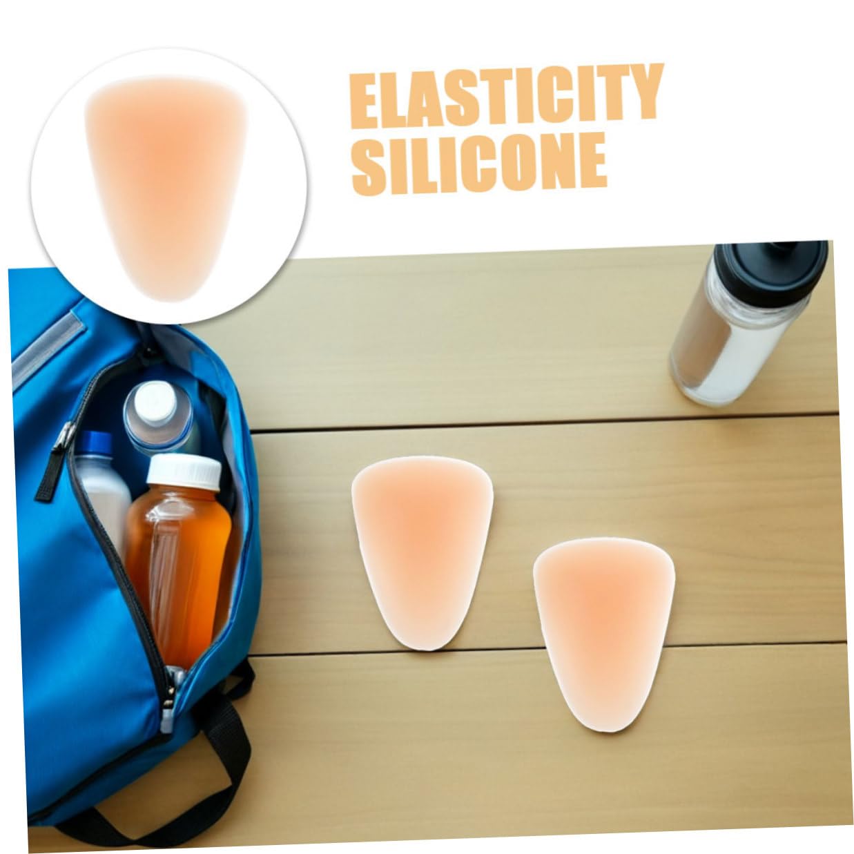 Kichvoe Ginocchiere per Protezione Ginocchio in Silicone Design Ergonomico 4 Pezzi Beige Piena Libertà di Movimento Unisex Perfette per Pattinaggio Indoor e Outdoor