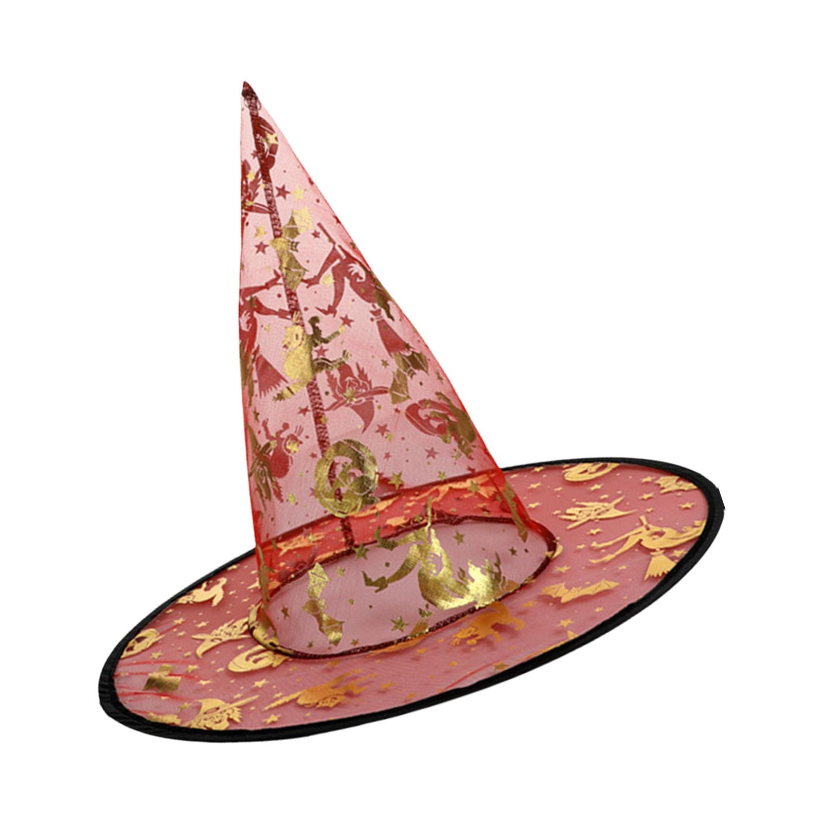 Xjdzineq 5Pcs Witch Costume Hat 33cm High Pointed Wizard Outfit Accessory for Women Men Kid Halloween Cosplay Halloween