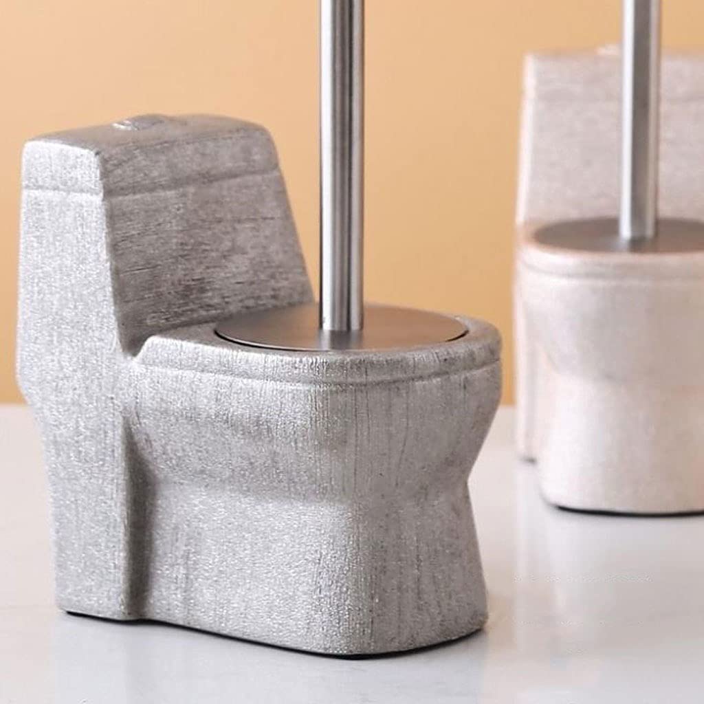 Escobilla Baño/Escobilla y Portaescobillas de Baño Escobilla de inodoro de cerámica hecha a mano, escobilla de inodoro de acero inoxidable con mango largo, escobilla de limpieza de diseño de inodoro c
