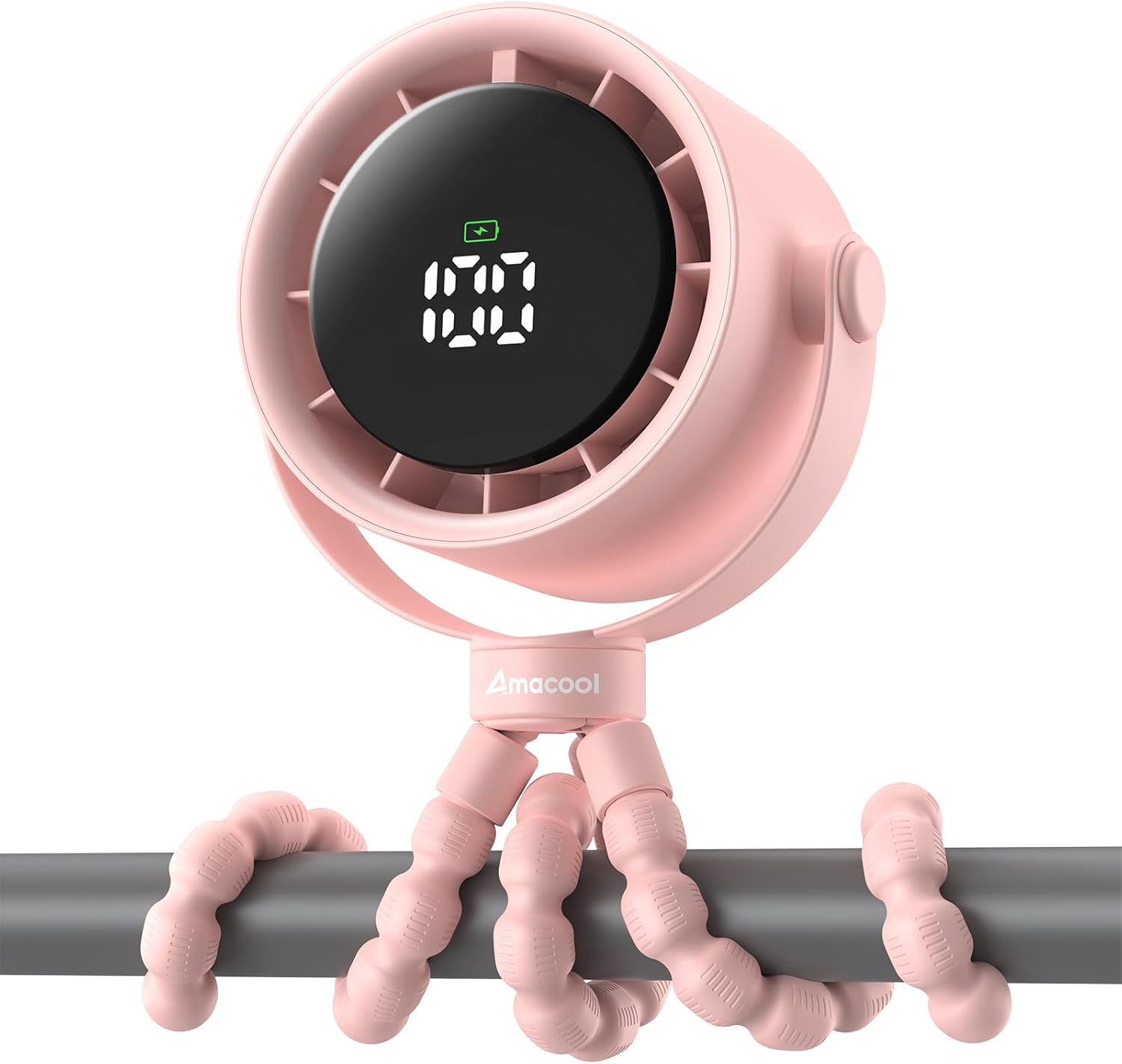 AMACOOL Baby Stroller Fan, Rechargeable Portable Clip on Fan, 17H Cooling with 5 Speeds, LED Display, 360°Rotate Personal Cooling Fans for Car Seat, Crib, Travel, Camping, Gifts for New Parents AMACOOL Baby Stroller Fan, Rechargeable Portable Clip on Fan, 17H Cooling with 5 Speeds, LED Display, 360°Rotate Personal Cooling Fans for Car Seat, Crib, Travel, Camping, Gifts for New Parents